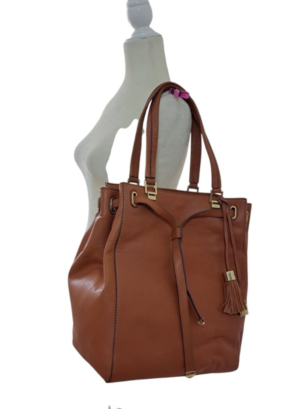GILI Women's Caramel Leather Tote Satchel Shoulder Bag Tazel Professional Work
